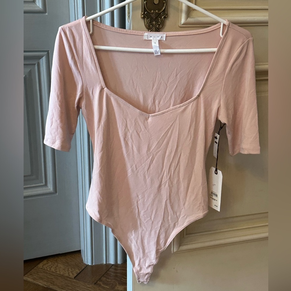 Leith ballet pink bodysuit NWT